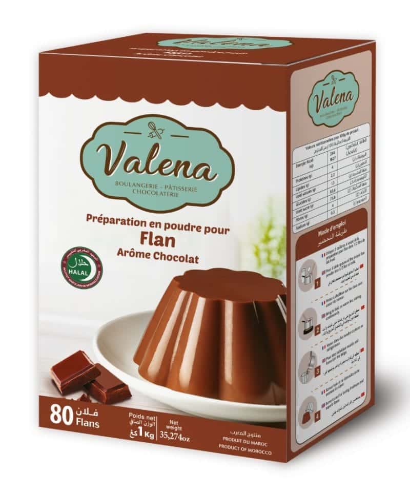 Flan sucré chocolat Valena |1 kg